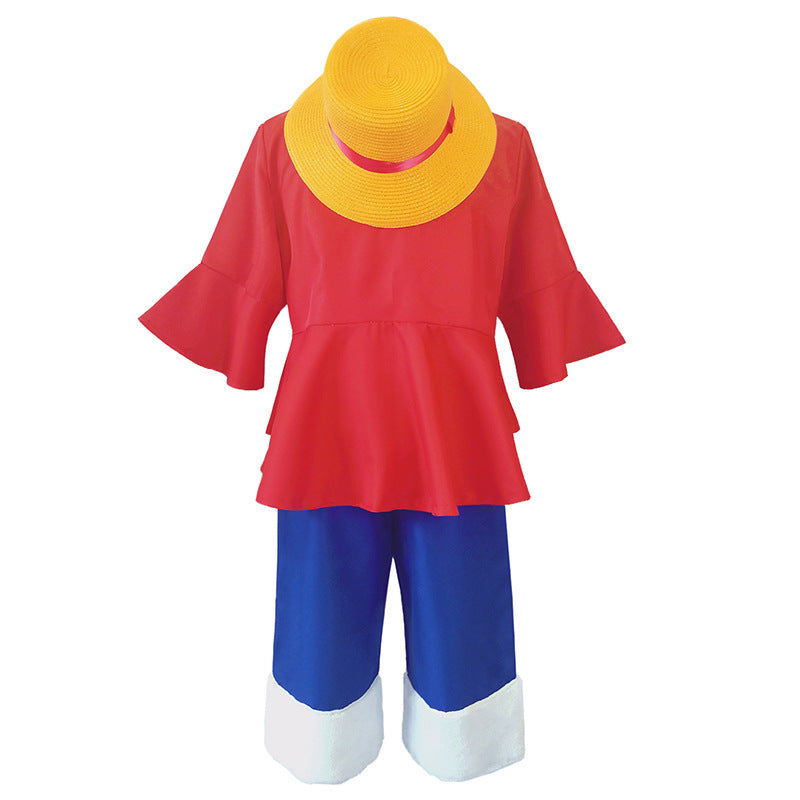 Cosplay LUFFY (Ensemble+Chapeau de Paille)