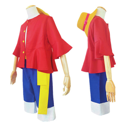 Cosplay LUFFY (Ensemble+Chapeau de Paille)