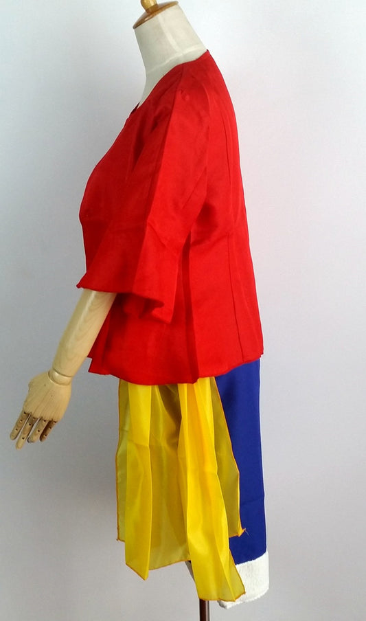 Cosplay LUFFY (Ensemble+Chapeau de Paille)