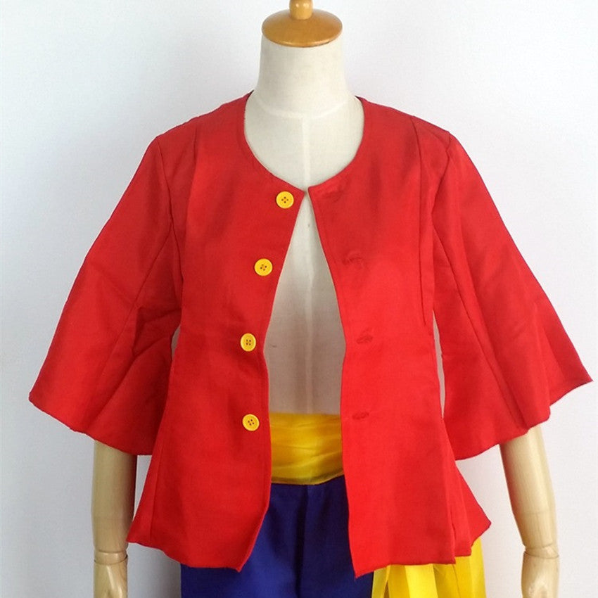 Cosplay LUFFY (Ensemble+Chapeau de Paille)